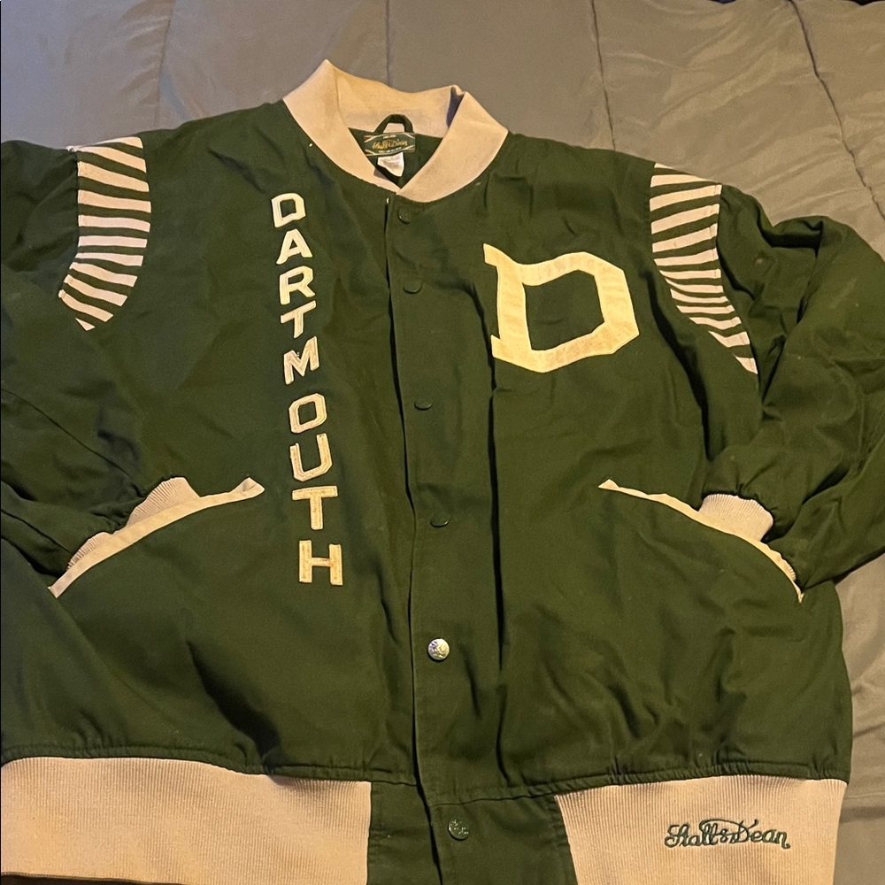 L.L. Bean Green and Cream Dartmouth Jacket